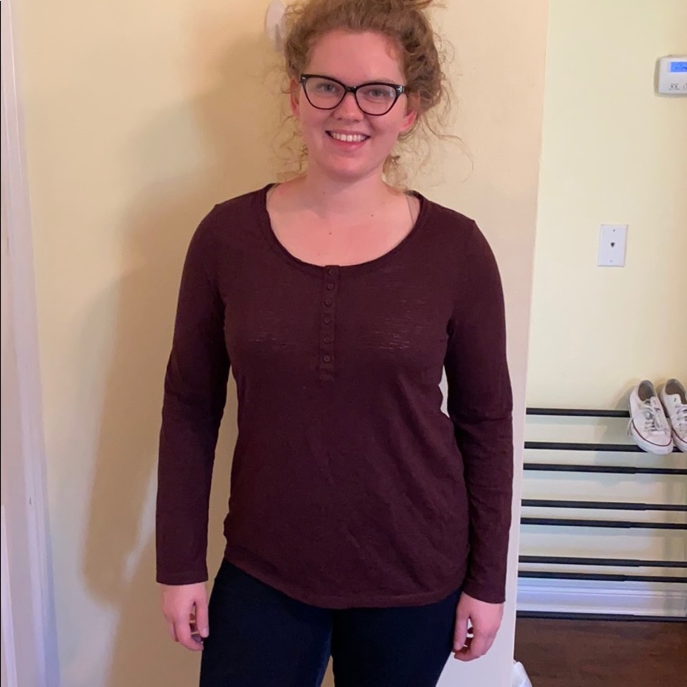 Long Sleeve Maroon Shirt